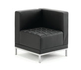Infinity Modular Corner Unit Sofa Black Soft Bonded Leather BR000198 DD